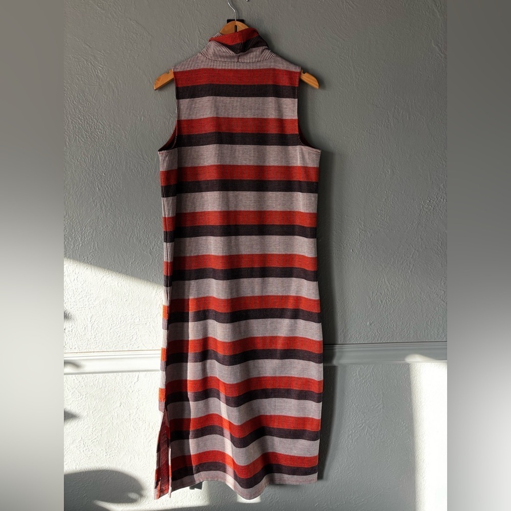 LOFT Striped Sleeveless Cowl Neck Maxi Dress Medium - Picture 5 of 13